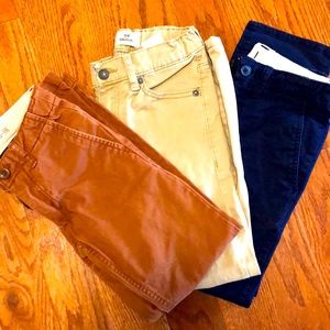 3 pairs of boys 8 pants- Gap & Levi